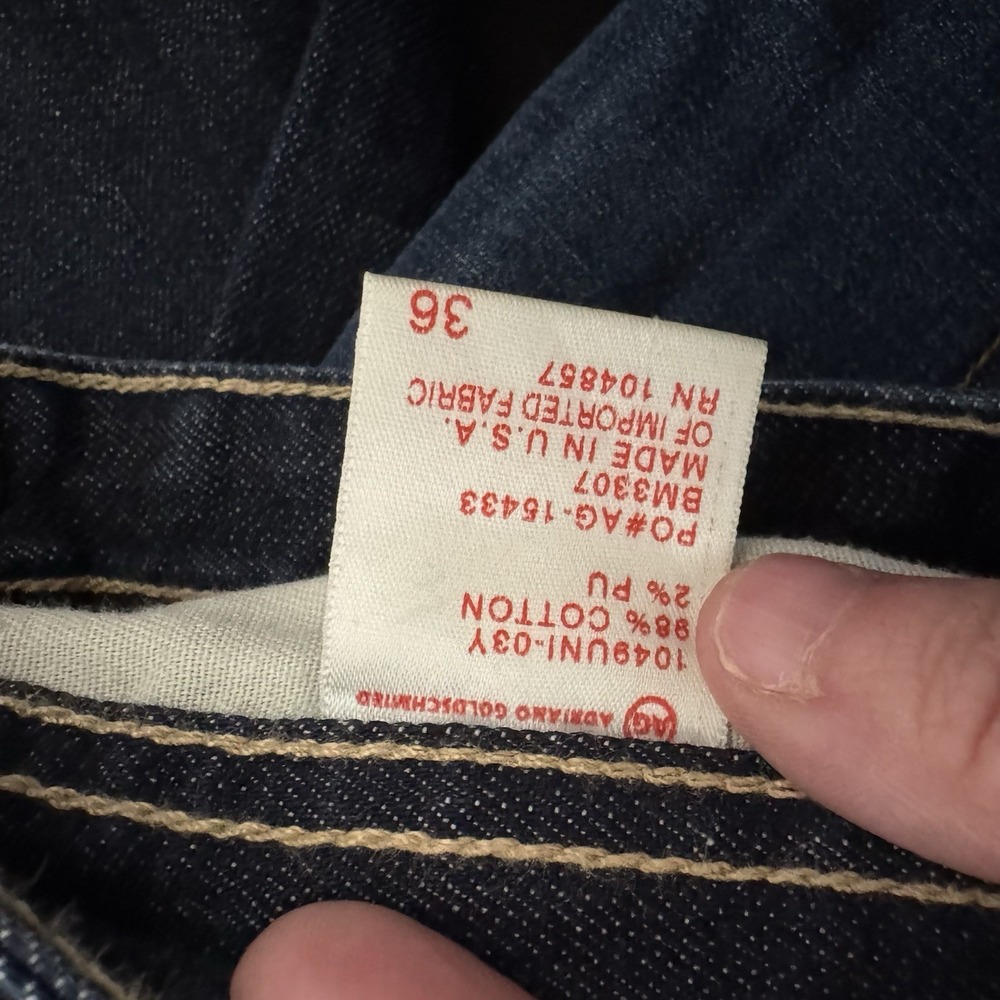 AG Adriano Goldschmied The Protege Jeans Mens 36x30 Dark Wash Straight Leg USA - Picture 9 of 9